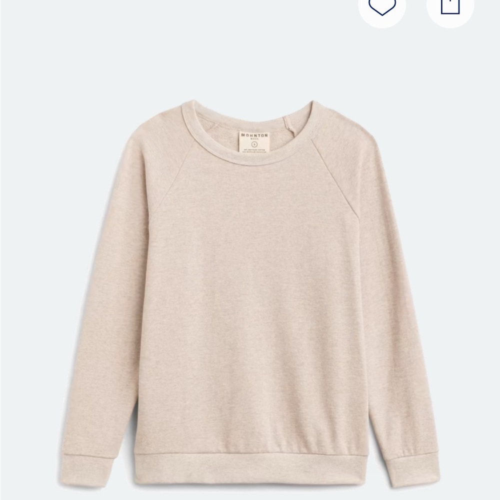 Mohnton Made Lightweight Beige Crew Neck Sweatshirt - Picture 5 of 6